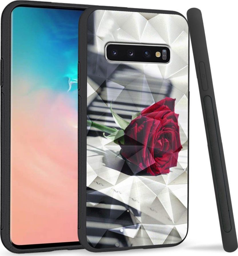 Super Fashion Etui na telefon Samsung Galaxy S10 Crystal Case Rose Piano 1