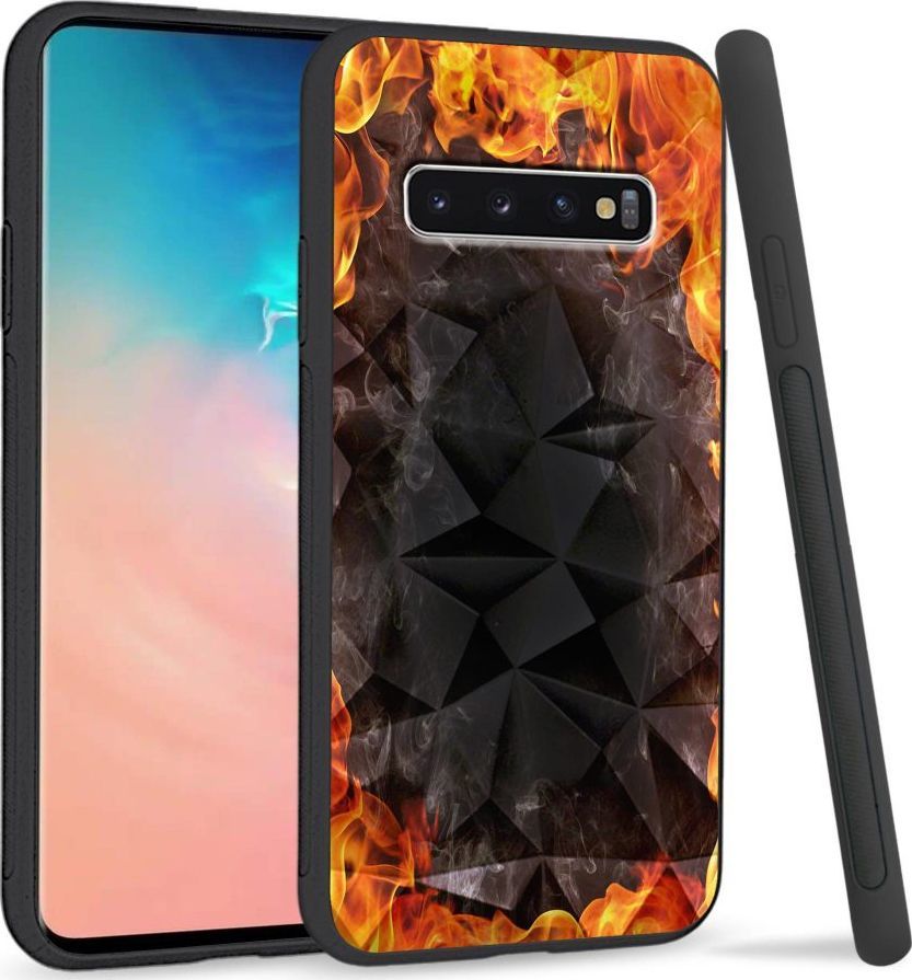 Super Fashion Etui na telefon Samsung Galaxy S10 Crystal Case Hot Fire 1