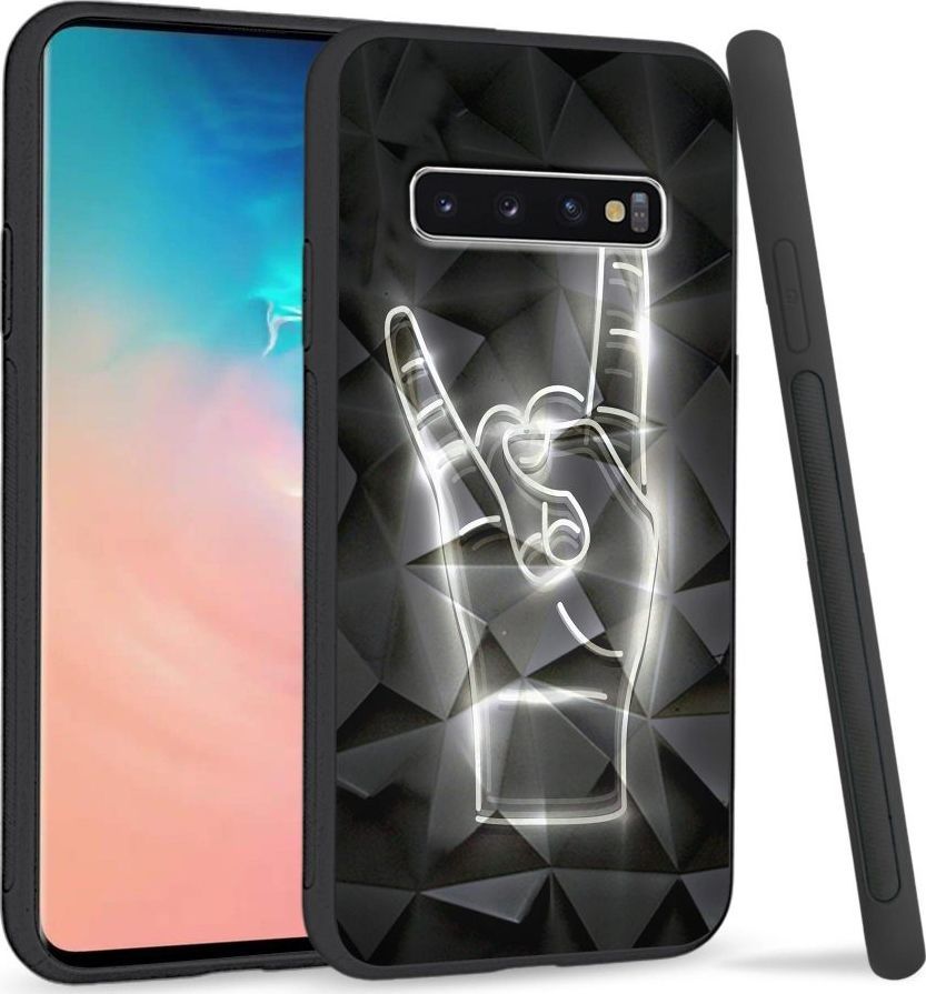 Super Fashion Etui na telefon Samsung Galaxy S10 Crystal Case We Rock 1