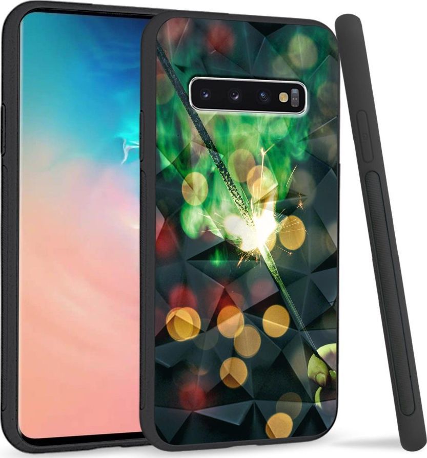 Super Fashion Etui na telefon Samsung Galaxy S10 Crystal Case Firework 1