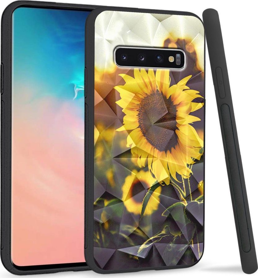 Super Fashion Etui na telefon Samsung Galaxy S10 Crystal Case Sunflower field 1