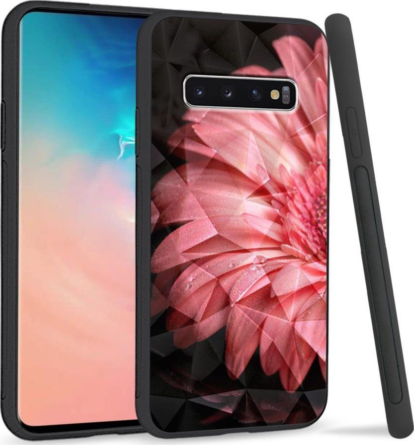 Super Fashion Etui na telefon Samsung Galaxy S10 Crystal Case Pink flower 1