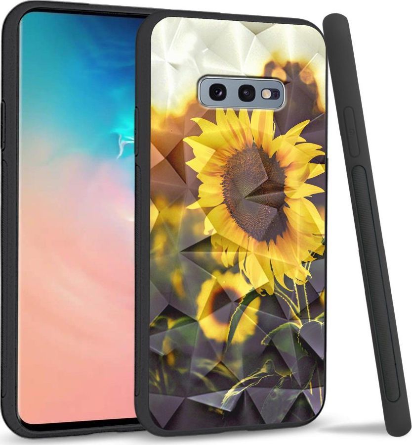 Super Fashion Etui na telefon Samsung Galaxy S10E Crystal Case Sunflower field 1