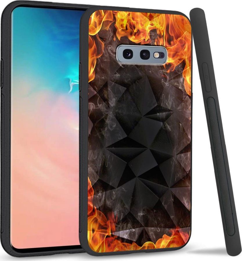 Super Fashion Etui na telefon Samsung Galaxy S10E Crystal Case Hot Fire 1