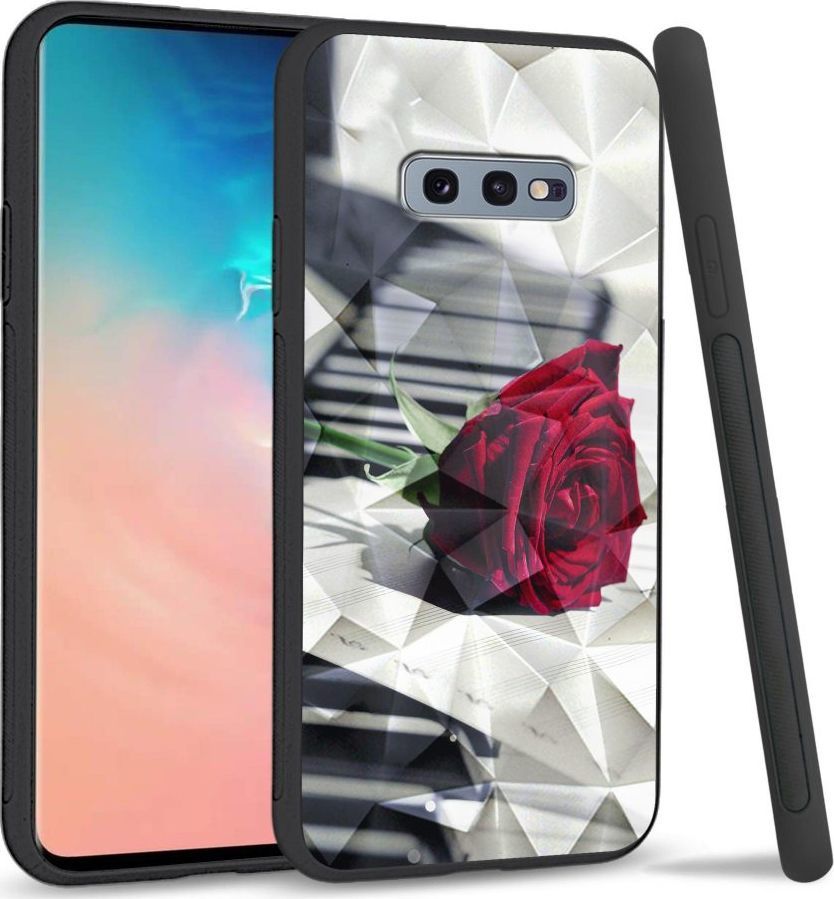 Super Fashion Etui na telefon Samsung Galaxy S10E Crystal Case Rose Piano 1