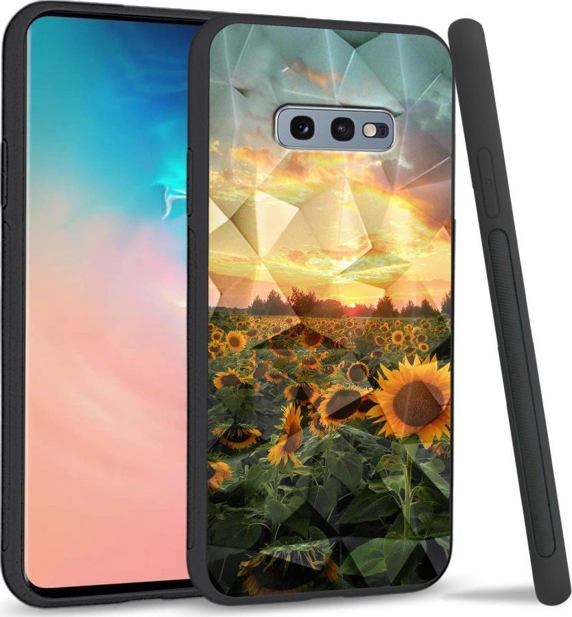 Super Fashion Etui na telefon Samsung Galaxy S10E Crystal Case Sunflower Garden 1