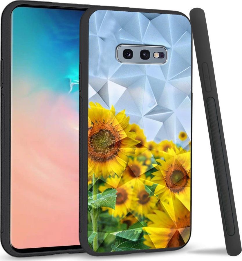 Super Fashion Etui na telefon Samsung Galaxy S10E Crystal Case Sunflowers 1