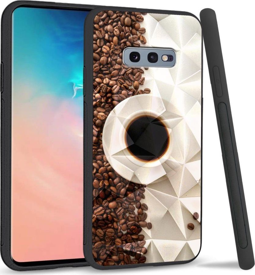 Super Fashion Etui na telefon Samsung Galaxy S10E Crystal Case Coffee Cup 1