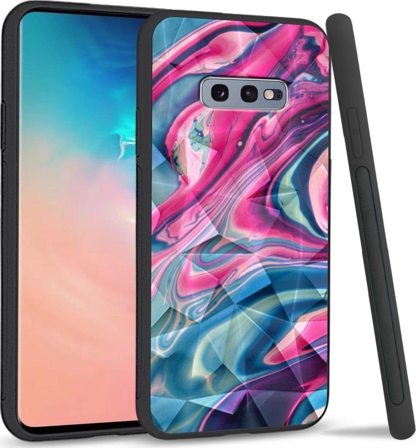 Super Fashion Etui na telefon Samsung Galaxy S10E Crystal Case Liquid Abstract 1