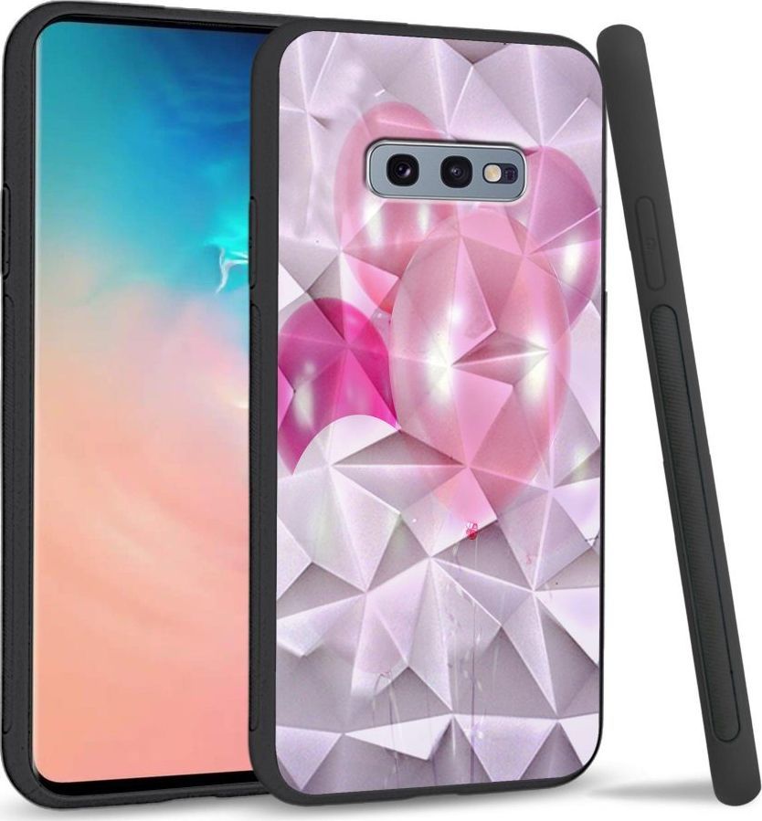 Super Fashion Etui na telefon Samsung Galaxy S10E Crystal Case Pink Balloons 1