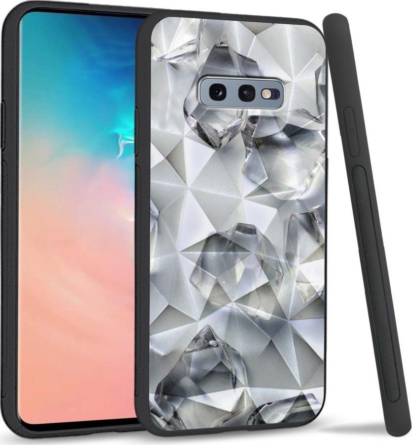 Super Fashion Etui na telefon Samsung Galaxy S10E Crystal Case White glass cubes 1