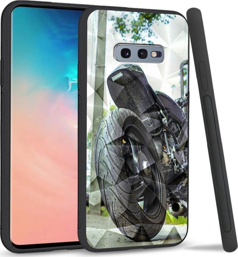Super Fashion Etui na telefon Samsung Galaxy S10E Crystal Case Bike Tyre 1