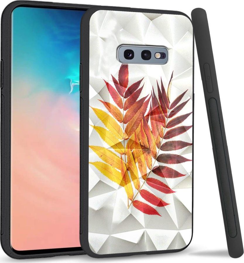 Super Fashion Etui na telefon Samsung Galaxy S10E Crystal Case Reddish yellow leaves 1