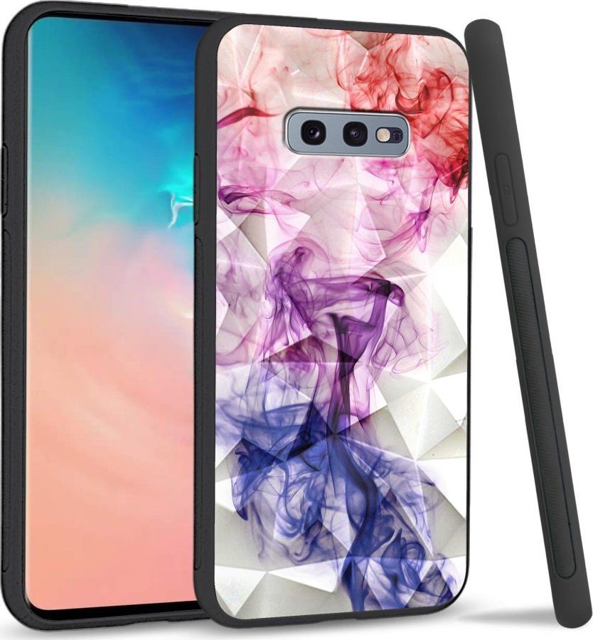 Super Fashion Etui na telefon Samsung Galaxy S10E Crystal Case Smoke abstract 1