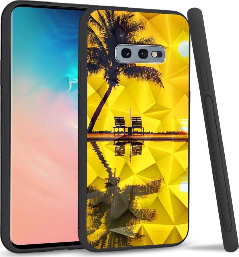 Super Fashion Etui na telefon Samsung Galaxy S10E Crystal Case Yellow sunset 1