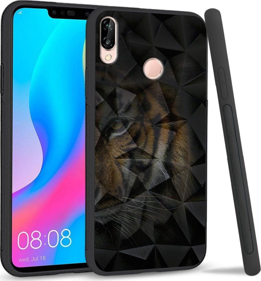 Super Fashion Etui na telefon Huawei P20 Lite 2019 Crysta Pokrowiec Tiger shadow 1