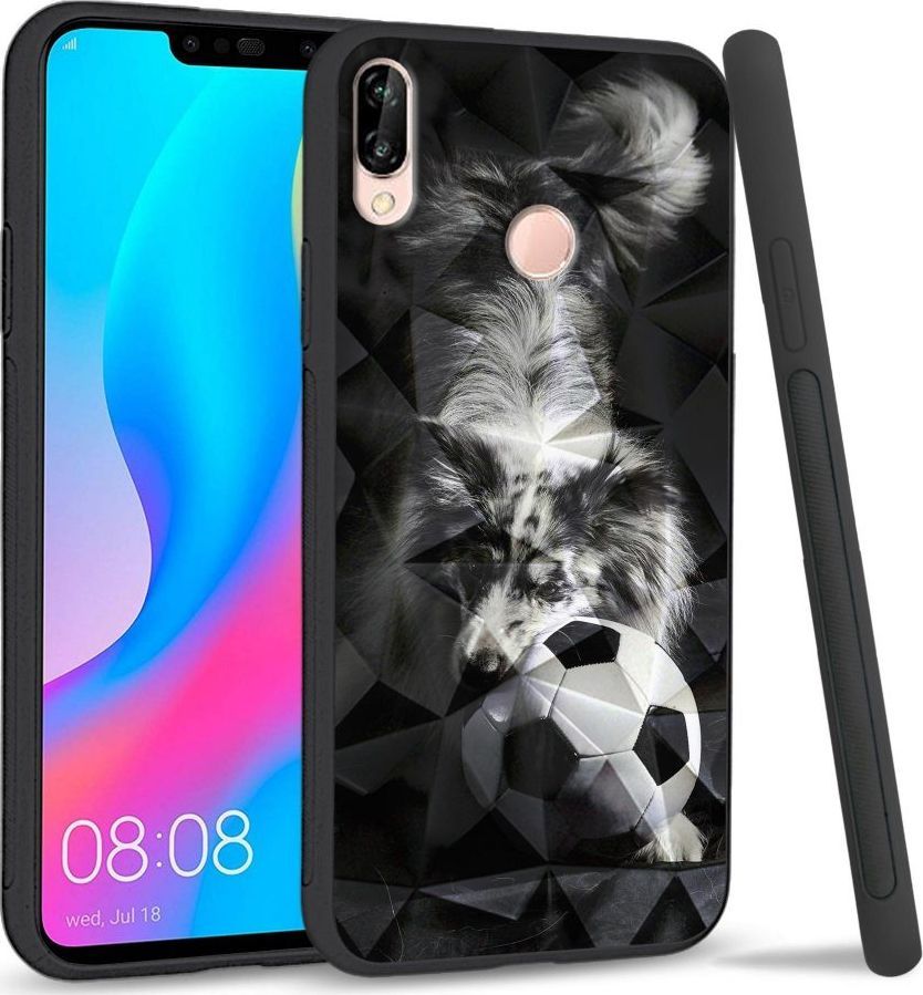Super Fashion Etui na telefon Huawei P20 Lite 2019 Crysta Pokrowiec Dog with ball 1