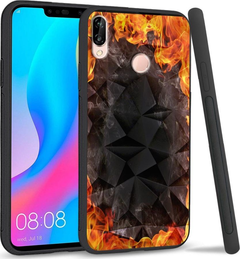 Super Fashion Etui na telefon Huawei P20 Lite 2019 Crysta Pokrowiec Hot Fire 1