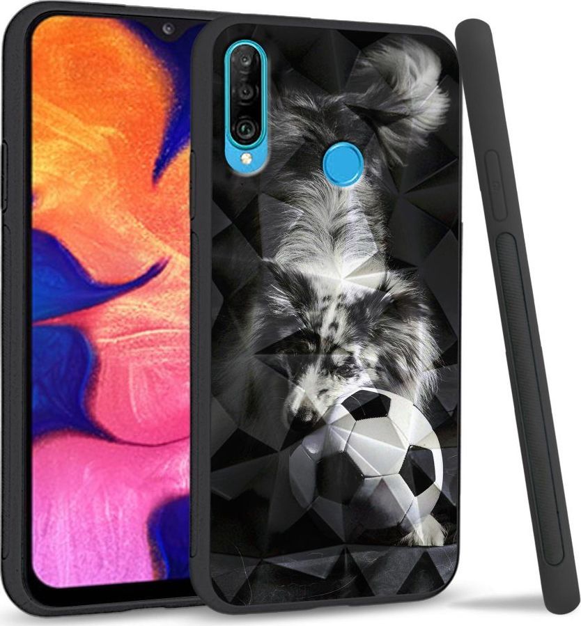 Super Fashion Etui na telefon Huawei P30 Lite Crysta Pokrowiec Dog with ball 1