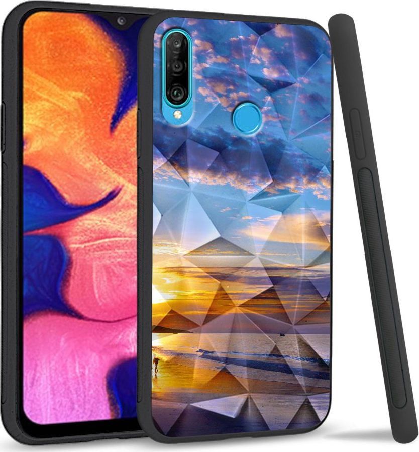 Super Fashion Etui na telefon Huawei P30 Lite Crysta Pokrowiec Beach sky 1
