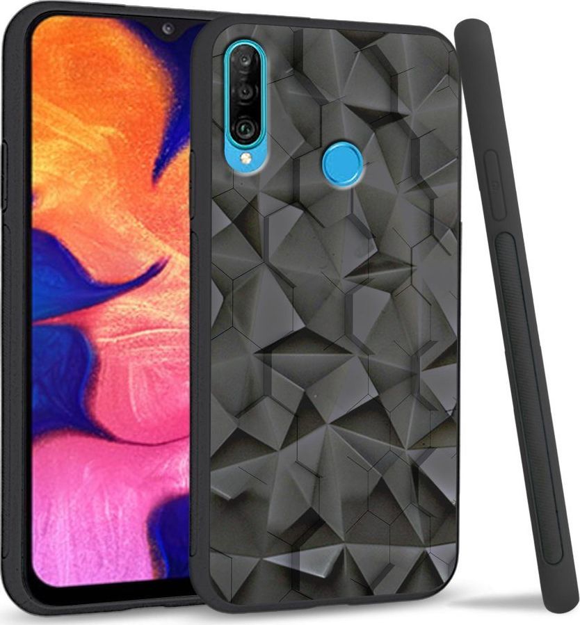 Super Fashion Etui na telefon Huawei P30 Lite Crysta Pokrowiec Honeycomb Pattern 1