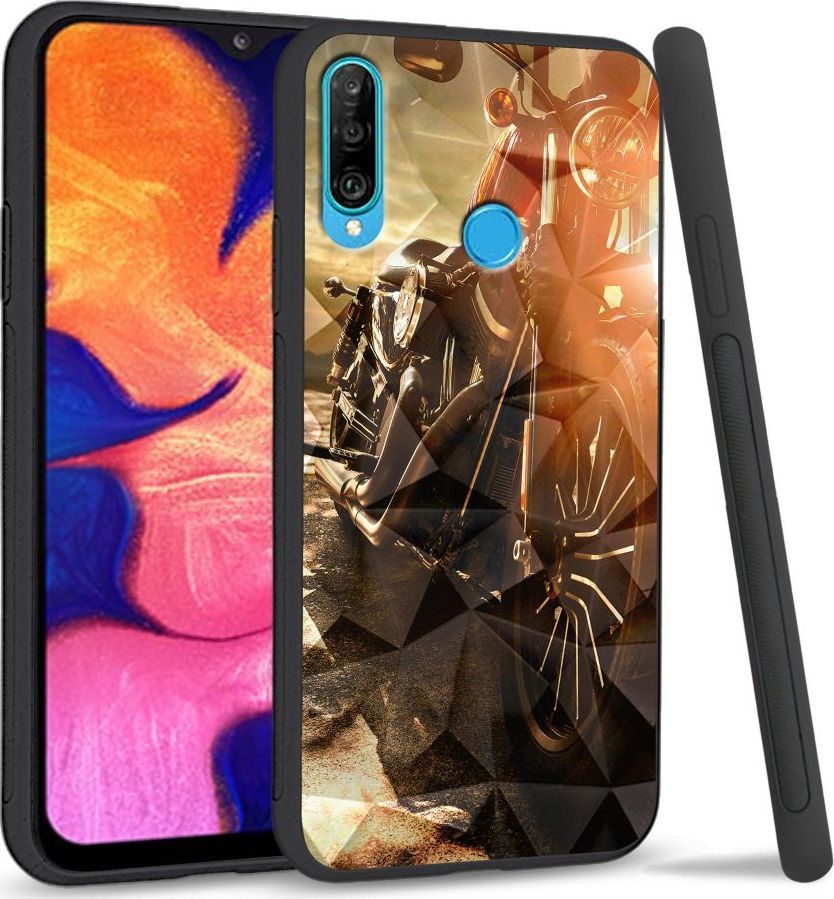 Super Fashion Etui na telefon Huawei P30 Lite Crysta Pokrowiec Harley Davidson 1