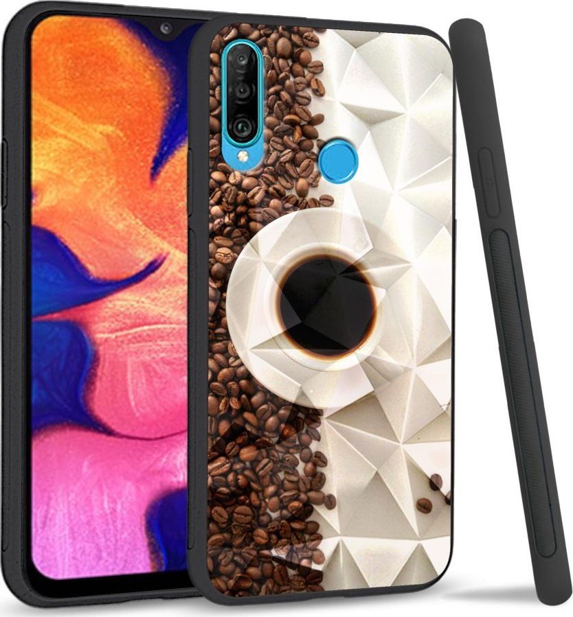 Super Fashion Etui na telefon Huawei P30 Lite Crysta Pokrowiec Coffee Cup 1