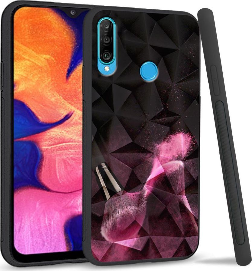Super Fashion Etui na telefon Huawei P30 Lite Crysta Pokrowiec Pink powder brush 1