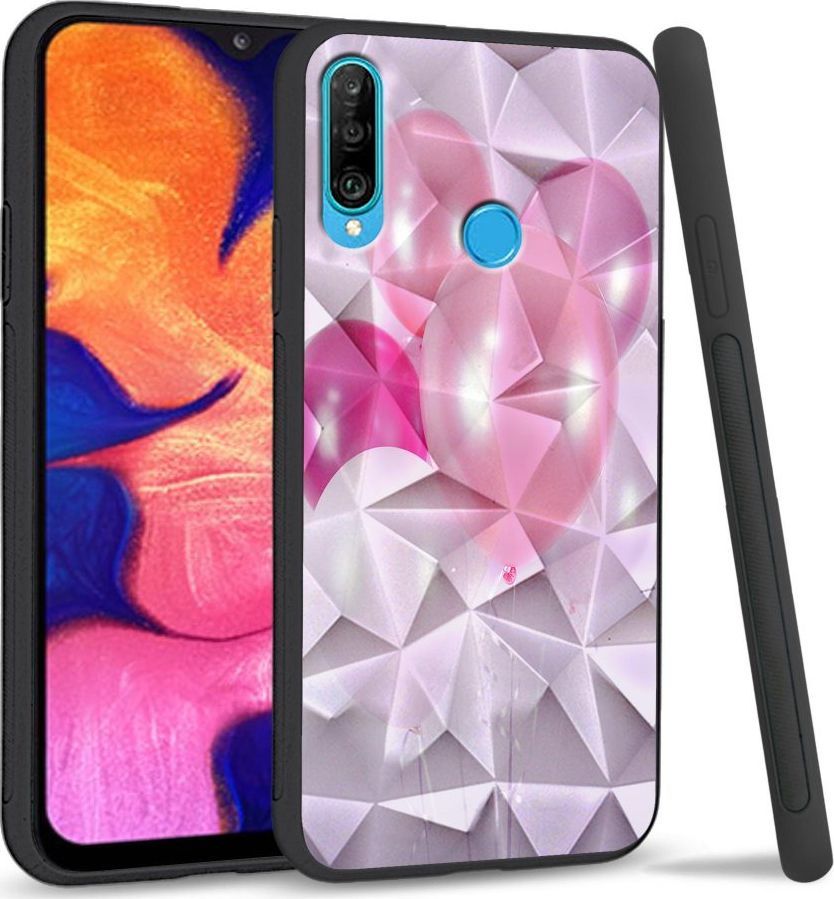 Super Fashion Etui na telefon Huawei P30 Lite Crysta Pokrowiec Pink Balloons 1