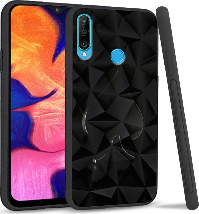 Super Fashion Etui na telefon Huawei P30 Lite Crysta Pokrowiec Black spade 1