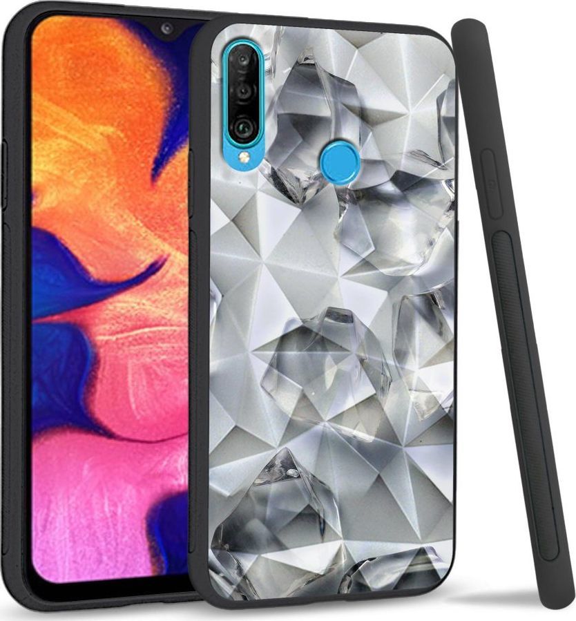 Super Fashion Etui na telefon Huawei P30 Lite Crysta Pokrowiec White glass cubes 1