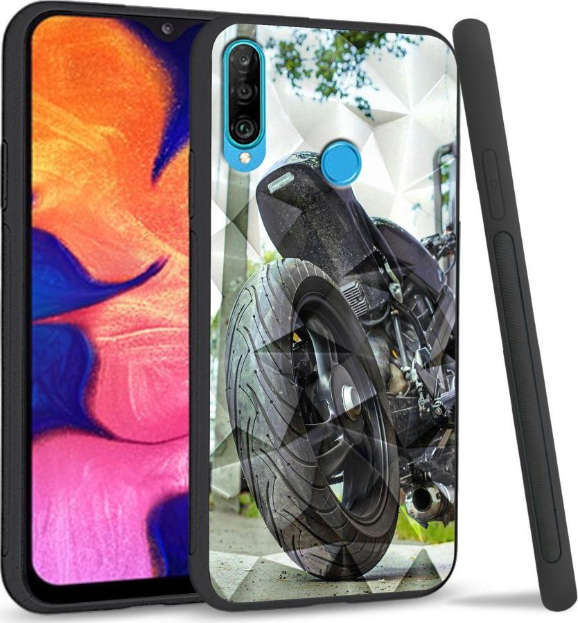 Super Fashion Etui na telefon Huawei P30 Lite Crysta Pokrowiec Bike Tyre 1