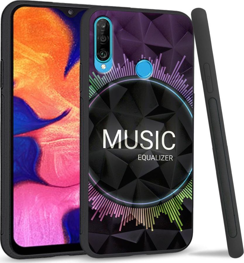 Super Fashion Etui na telefon Huawei P30 Lite Crysta Pokrowiec Music equalizer 1
