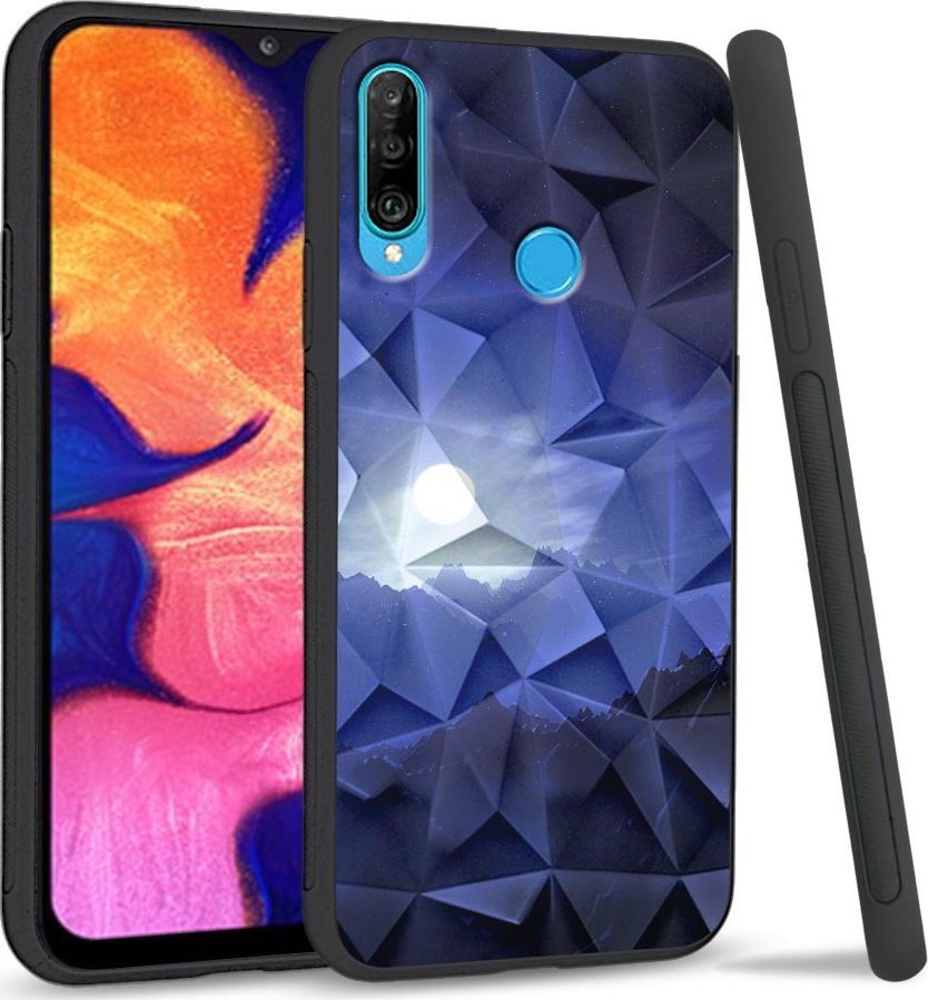 Super Fashion Etui na telefon Huawei P30 Lite Crysta Pokrowiec Blue night 1