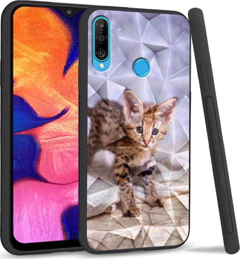 Super Fashion Etui na telefon Huawei P30 Lite Crysta Pokrowiec Baby kitty 1