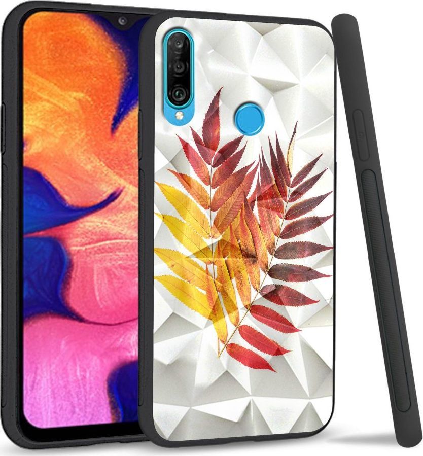 Super Fashion Etui na telefon Huawei P30 Lite Crysta Pokrowiec Reddish yellow leaves 1