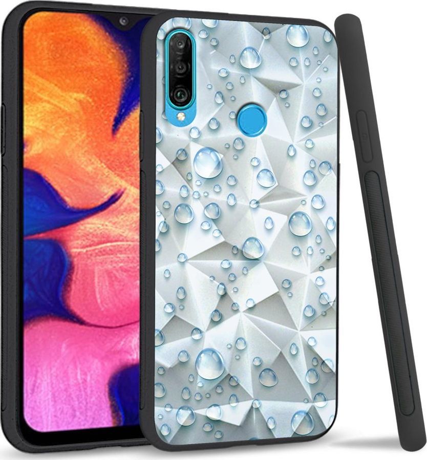 Super Fashion Etui na telefon Huawei P30 Lite Crysta Pokrowiec Droplets 1