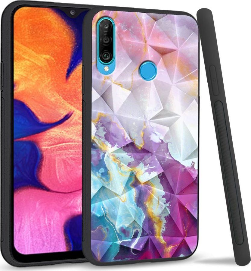 Super Fashion Etui na telefon Huawei P30 Lite Crysta Pokrowiec Beautiful abstract 1