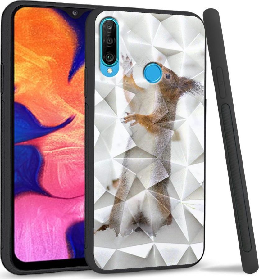 Super Fashion Etui na telefon Huawei P30 Lite Crysta Pokrowiec Snow squirrel 1