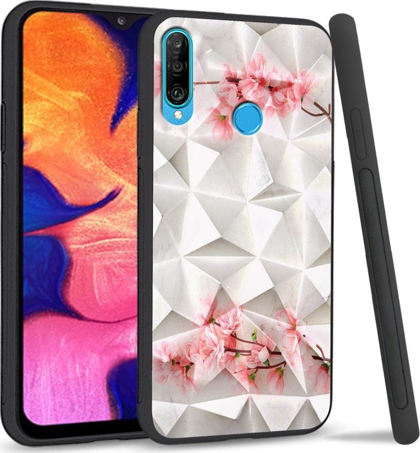 Super Fashion Etui na telefon Huawei P30 Lite Crysta Pokrowiec Due flowers 1