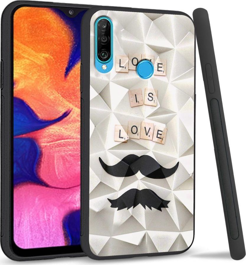 Super Fashion Etui na telefon Huawei P30 Lite Crysta Pokrowiec Love is love 1