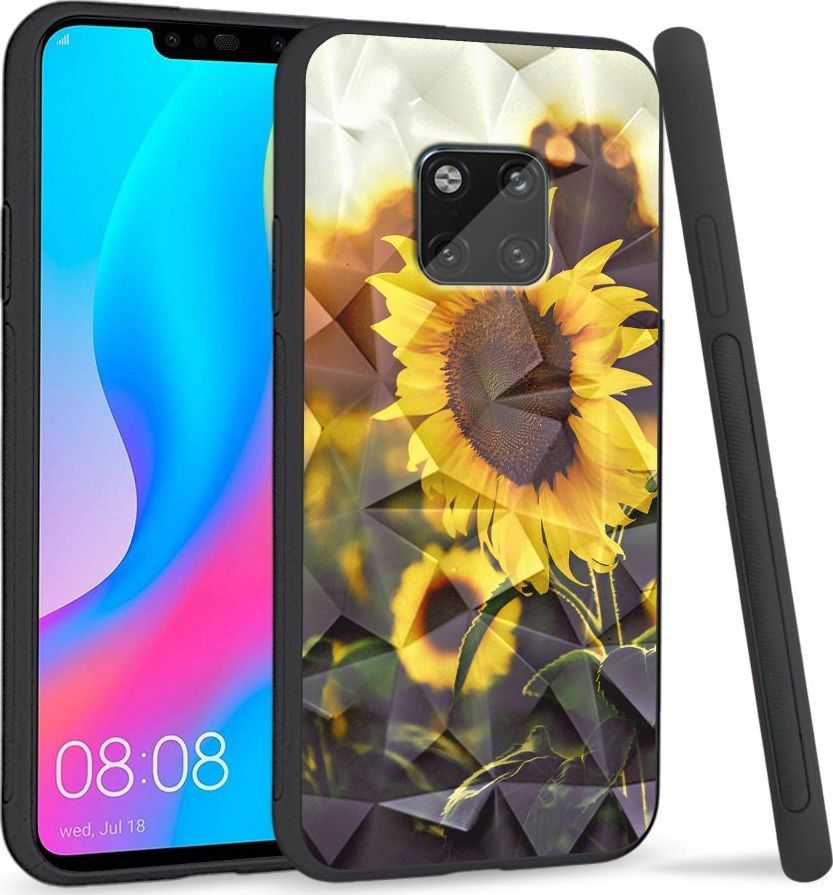 Super Fashion Etui na telefon Huawei Mate 20 Pro Crysta Pokrowiec Sunflower field 1
