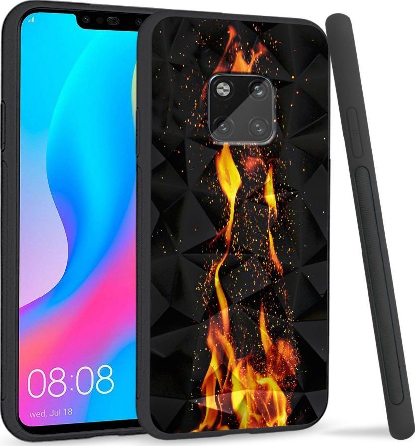 Super Fashion Etui na telefon Huawei Mate 20 Pro Crysta Pokrowiec Crackling Fire 1