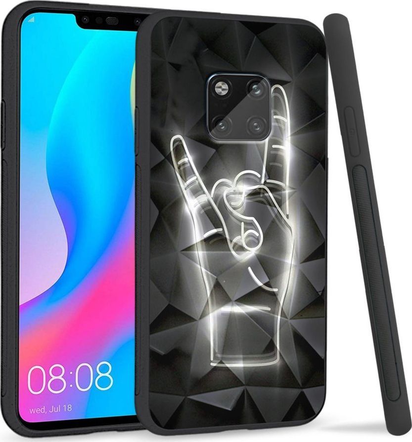 Super Fashion Etui na telefon Huawei Mate 20 Pro Crysta Pokrowiec We Rock 1