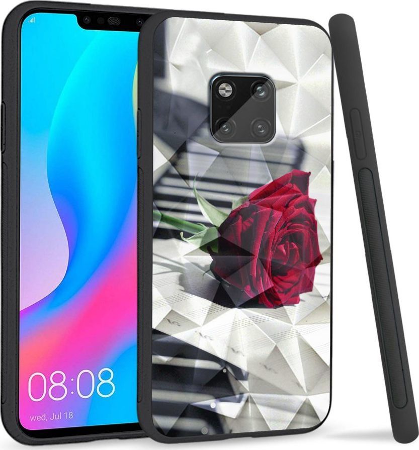 Super Fashion Etui na telefon Huawei Mate 20 Pro Crysta Pokrowiec Rose Piano 1