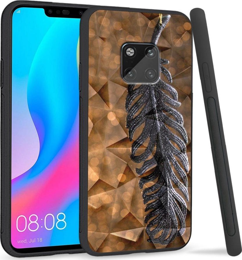 Super Fashion Etui na telefon Huawei Mate 20 Pro Crysta Pokrowiec Metal Feather 1