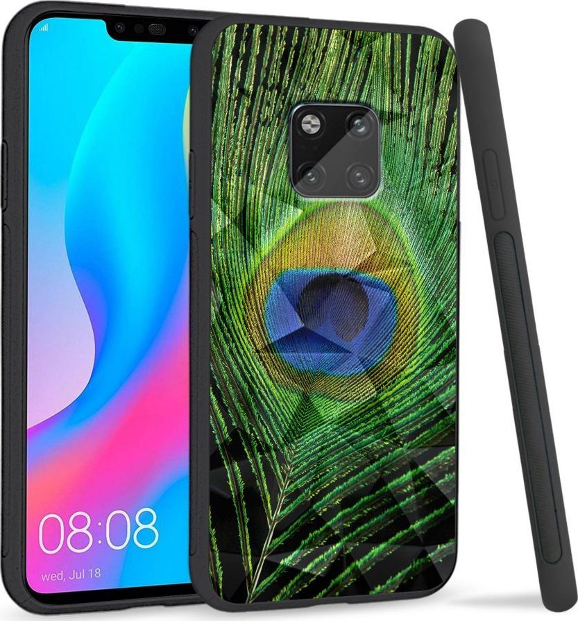 Super Fashion Etui na telefon Huawei Mate 20 Pro Crysta Pokrowiec Peacock Feather 1