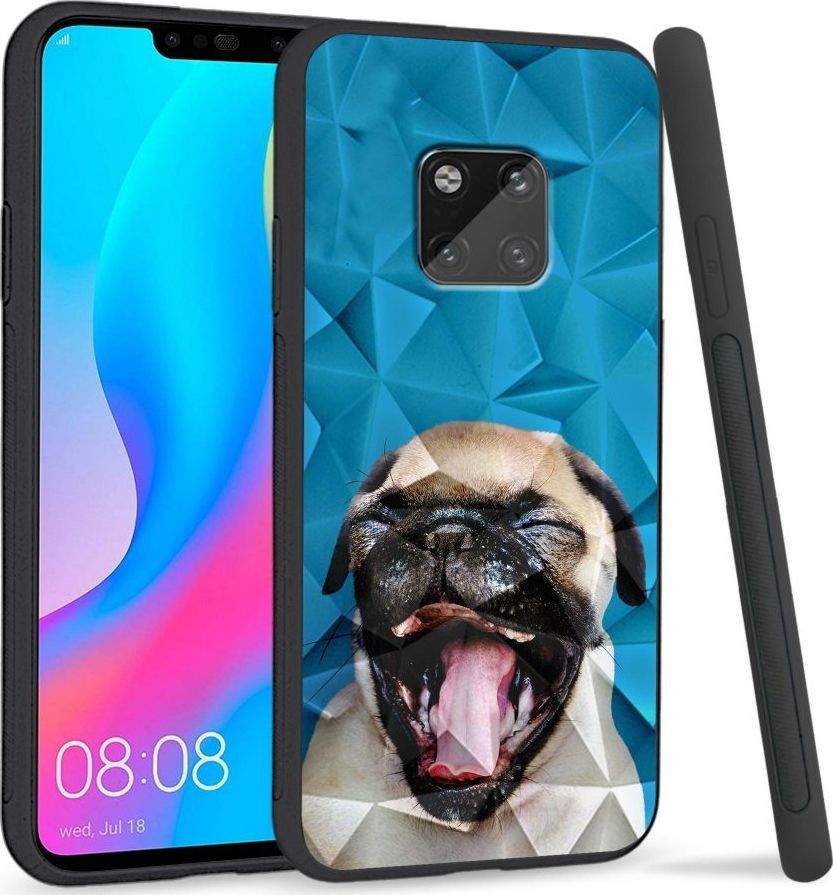 Super Fashion Etui na telefon Huawei Mate 20 Pro Crysta Pokrowiec Pug 1