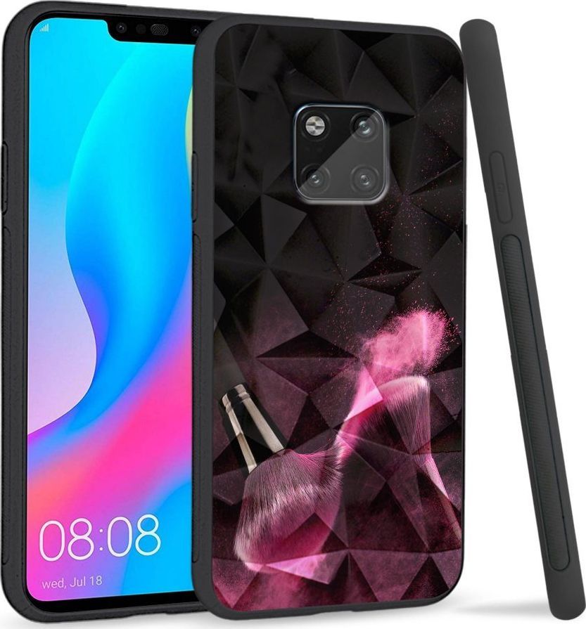 Super Fashion Etui na telefon Huawei Mate 20 Pro Crysta Pokrowiec Pink powder brush 1