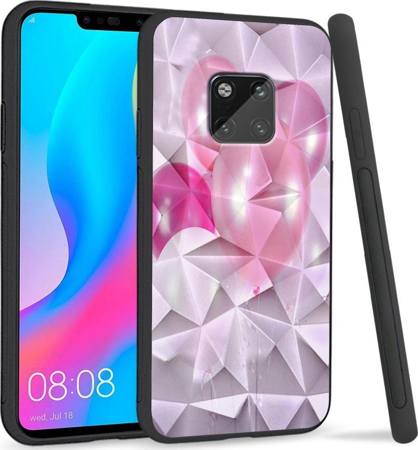Super Fashion Etui na telefon Huawei Mate 20 Pro Crysta Pokrowiec Pink Balloons 1